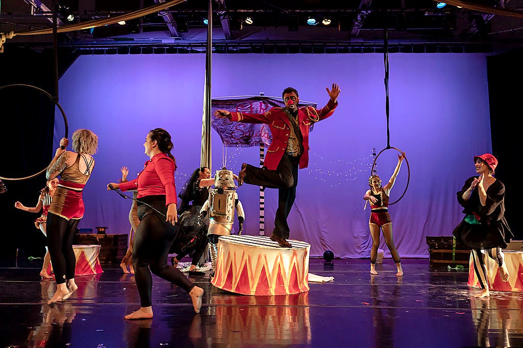 A Soul Penny Circus performer on stage