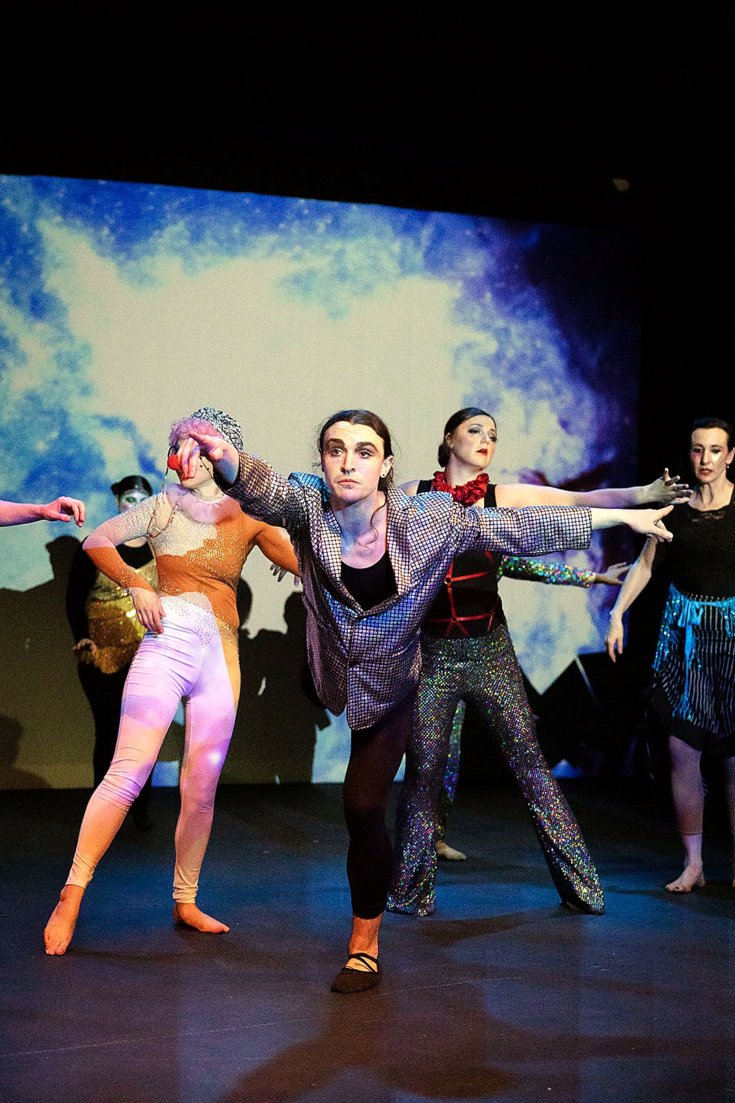 A performer in a Soul Penny Circus production