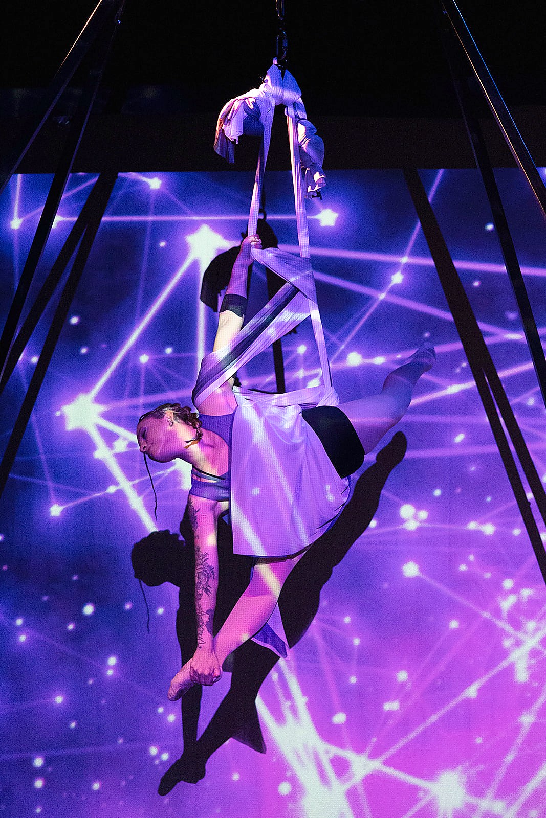 A performer in a Soul Penny Circus production