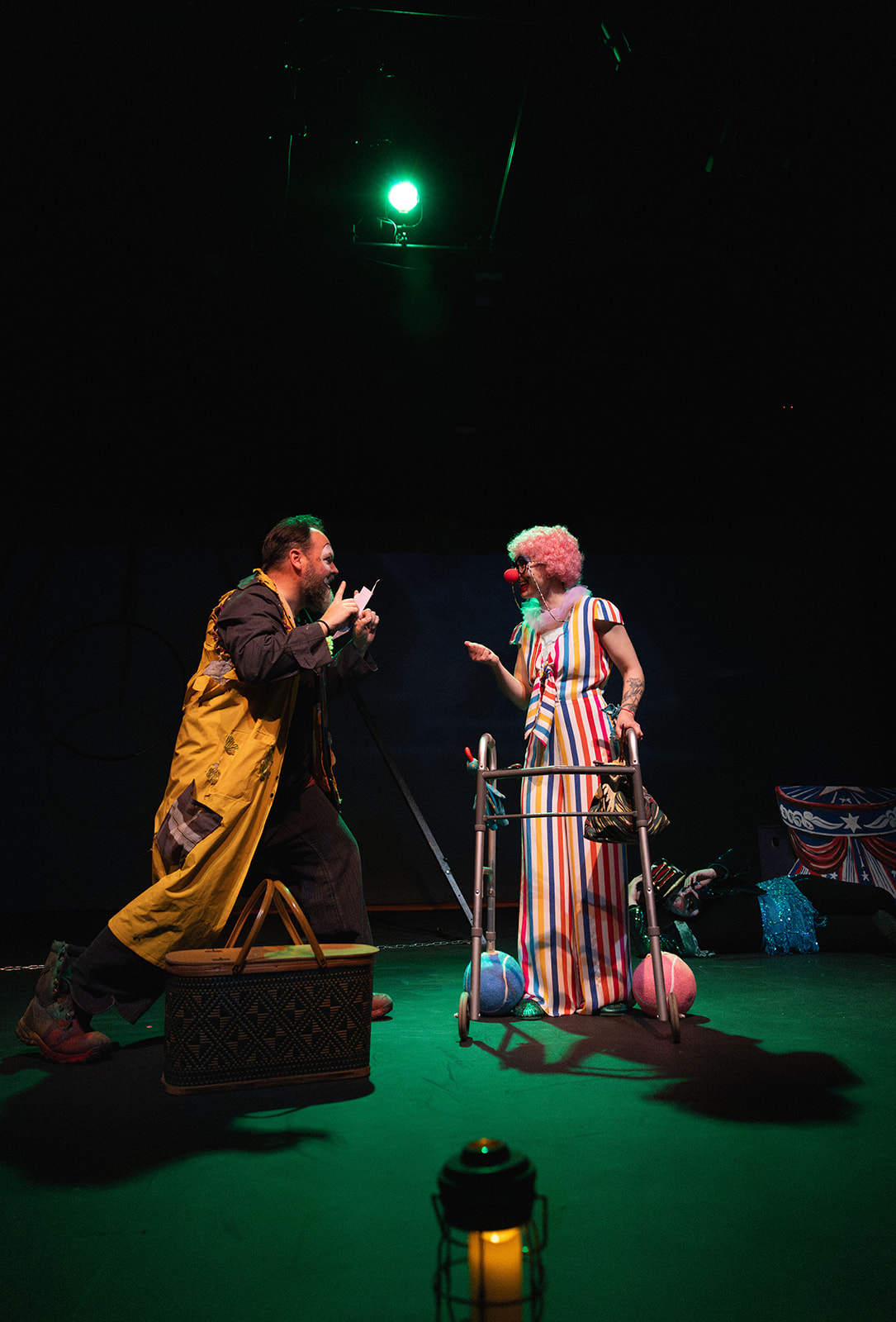 A performer in a Soul Penny Circus production