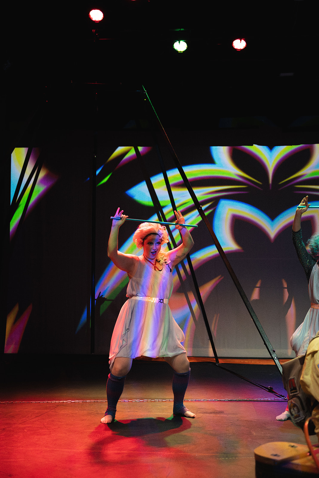 A performer in a Soul Penny Circus production