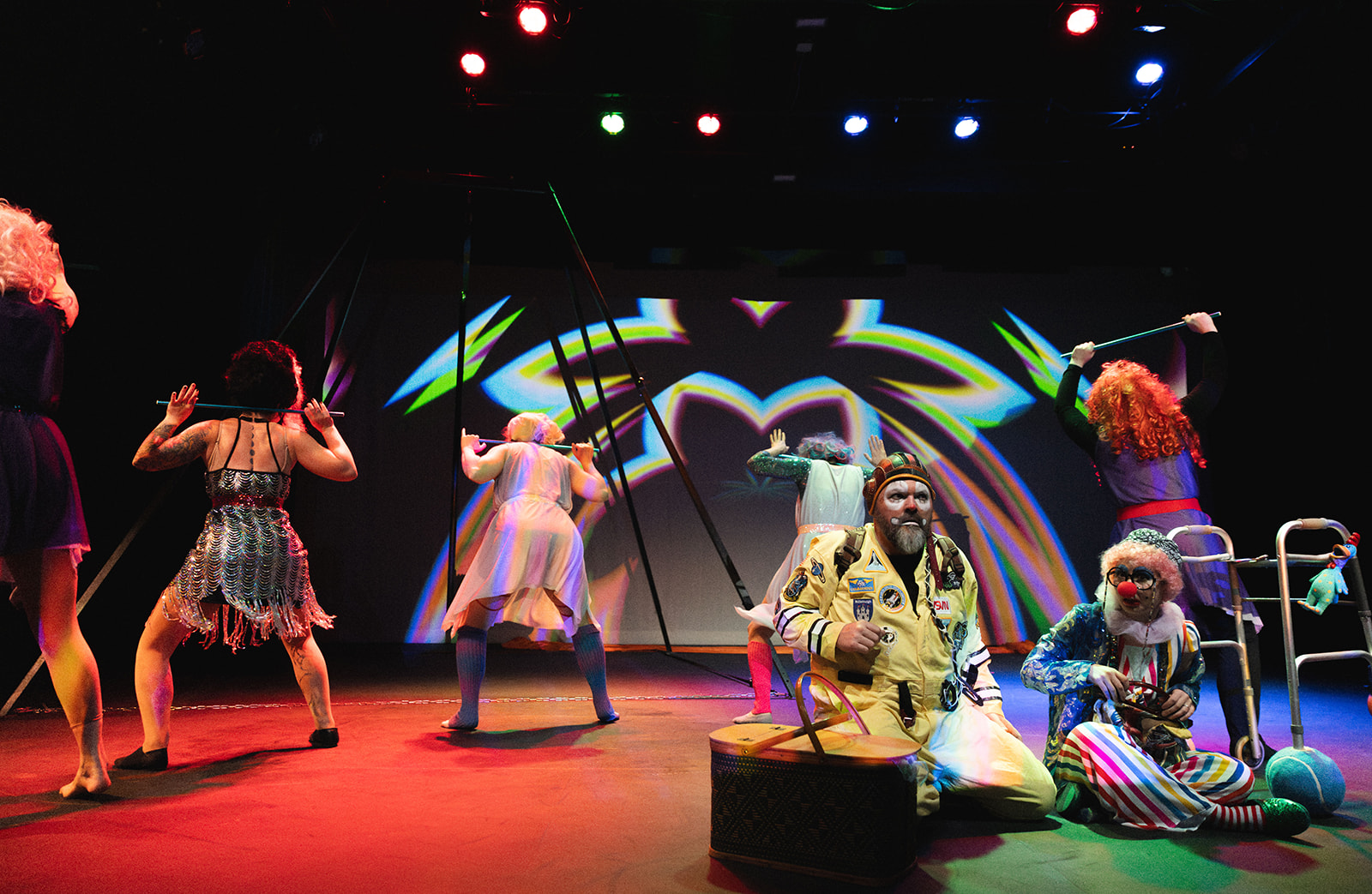 A performer in a Soul Penny Circus production