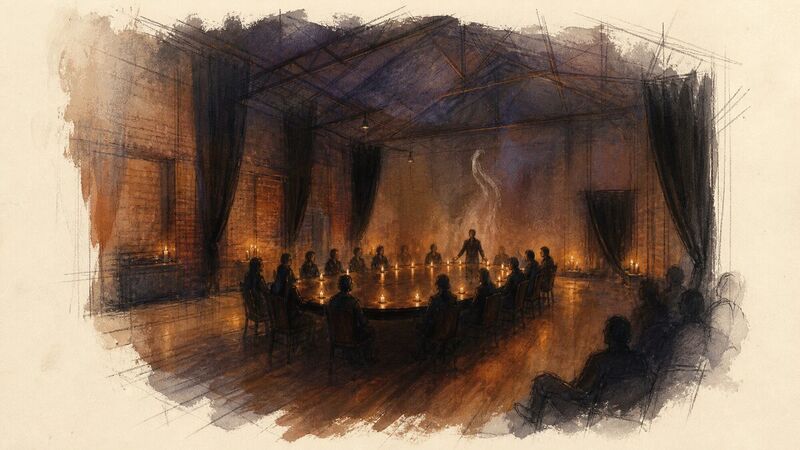 Candlelit loft atmosphere